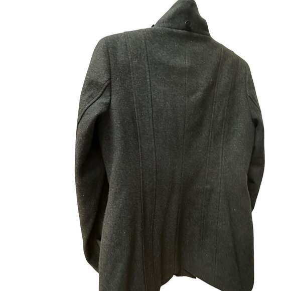 Calvin Klein Womens Charcoal Wool-Blend Quilted Lined Jacket Size 4 - Picture 7 of 12